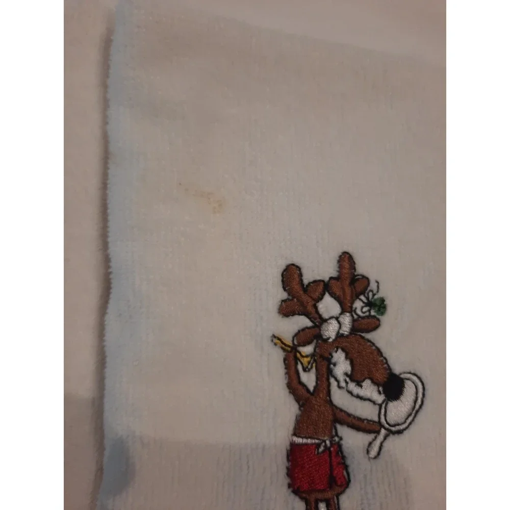 Christmas Towels Shaving Reindeer Grand Prix by Avanti 3 bath 3 hand 3 wash